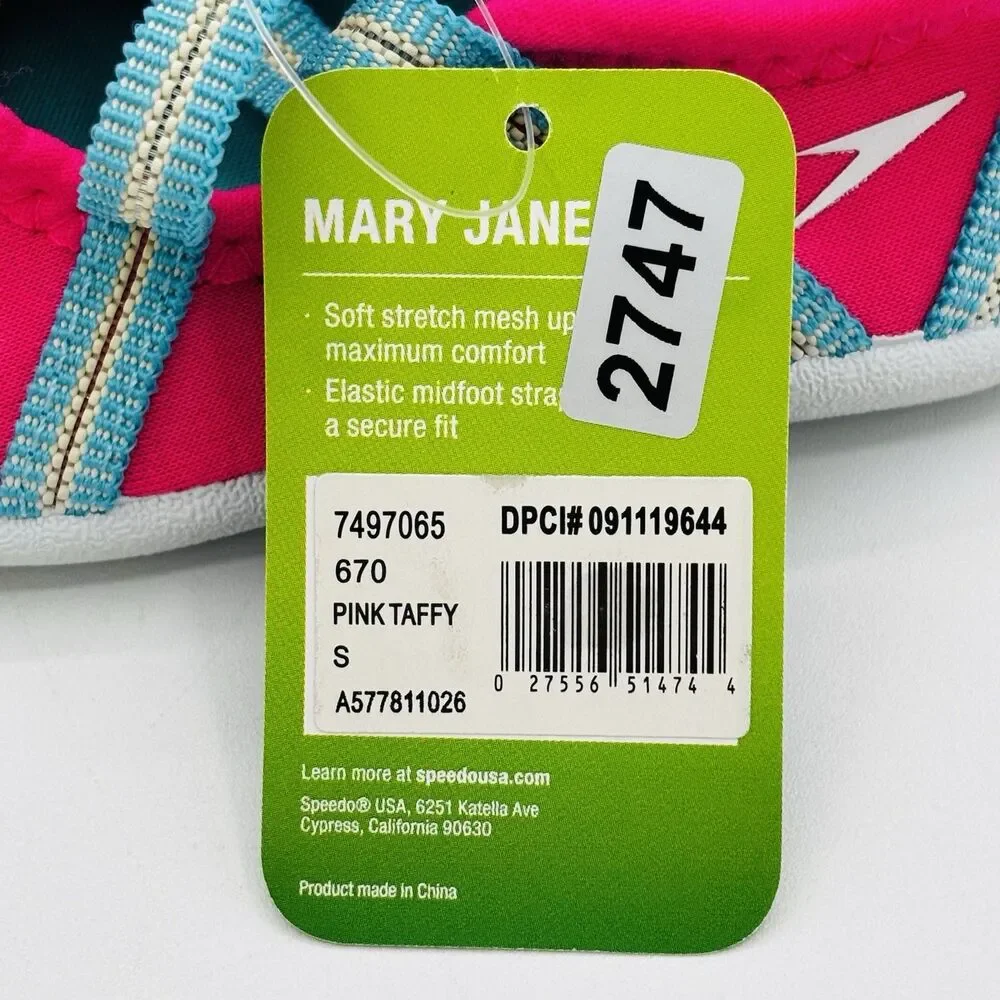 New Speedo Water Shoes Girl Pink Size Small 5/6 Fun Comfortable Trendy